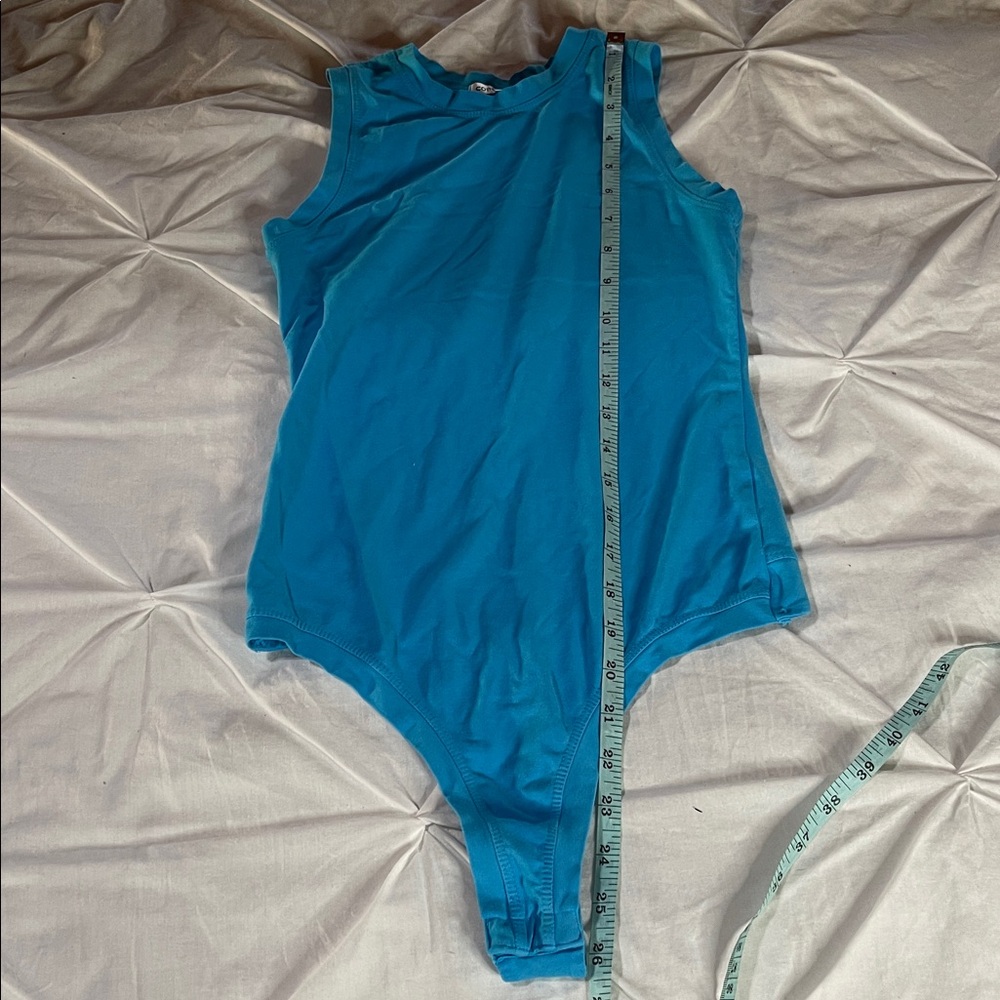 NWT COTTON CITIZEN Turquoise Lapis Blue Brisbane Tank Bodysuit 100% Cotton - Picture 8 of 10